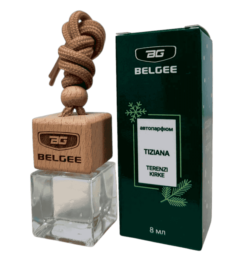 Автопарфюм с логотипом BELGEE с гравировкой на дереве